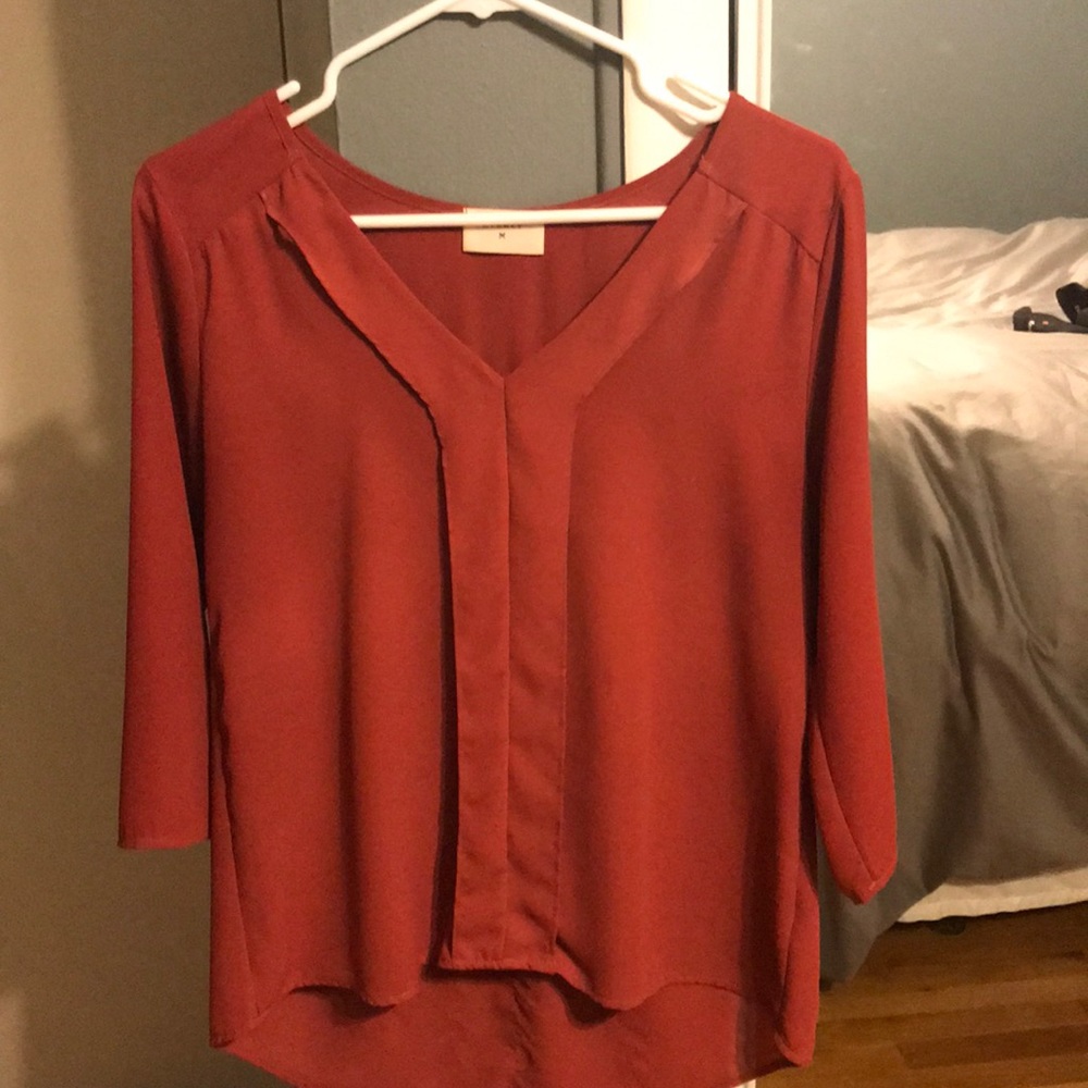 Brick red blouse